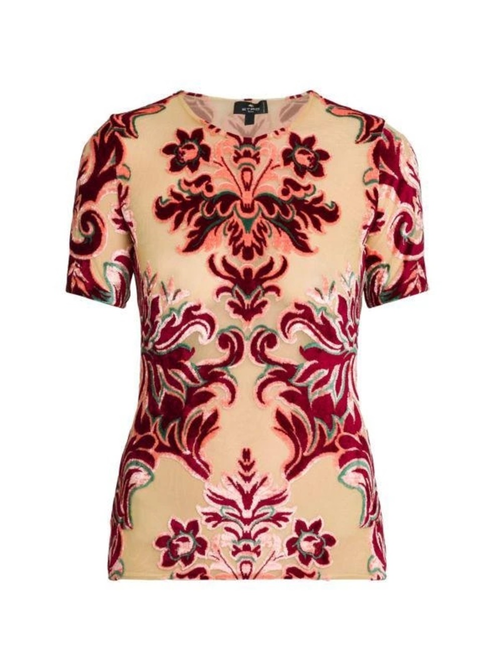 ETRO Damask Velvet Burnout Top